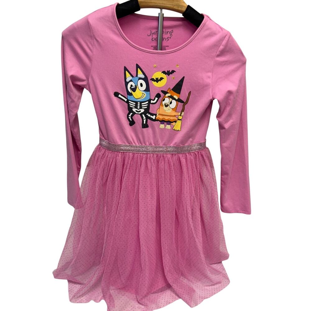 Jumping Bean sz 8 Long sleeve Bluey & Bingo Halloween tutu Dress